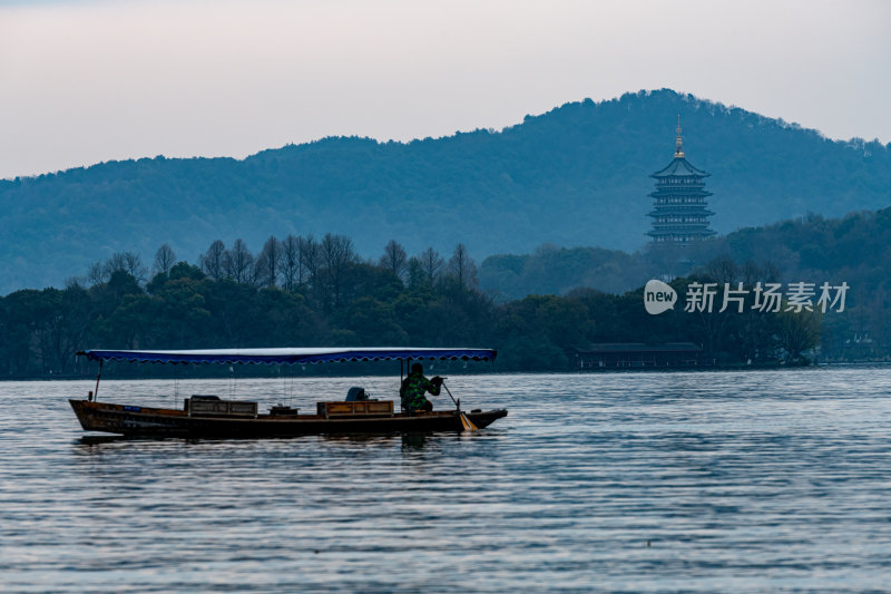 杭州西湖曲院风荷苏堤白堤雷峰塔景点景观