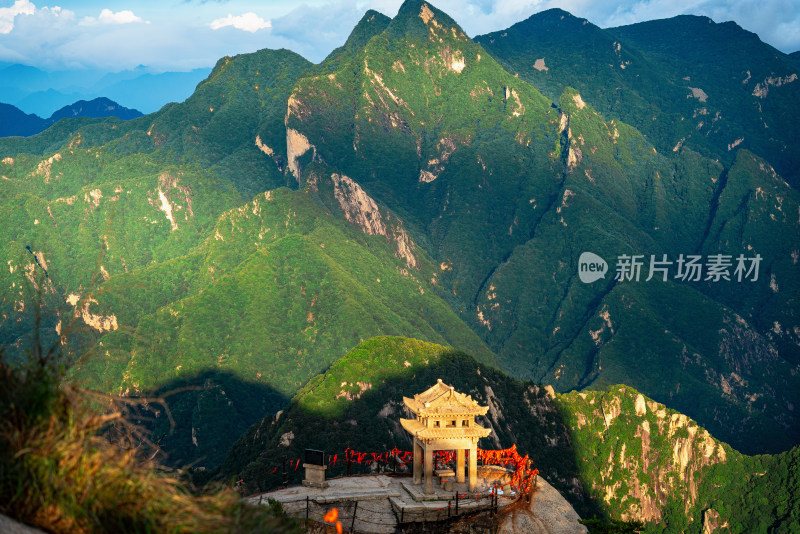 西岳华山日出日落朝霞晚霞云海美景