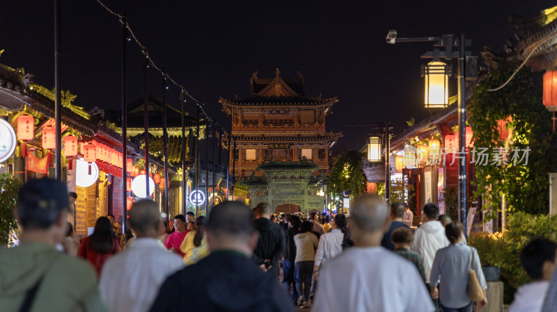 大同鼓楼东街夜晚旅游打卡