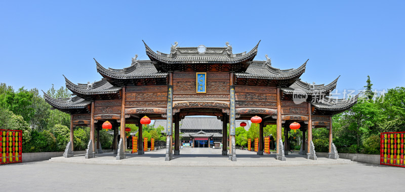 河南省开封市朱仙镇启封故园航拍