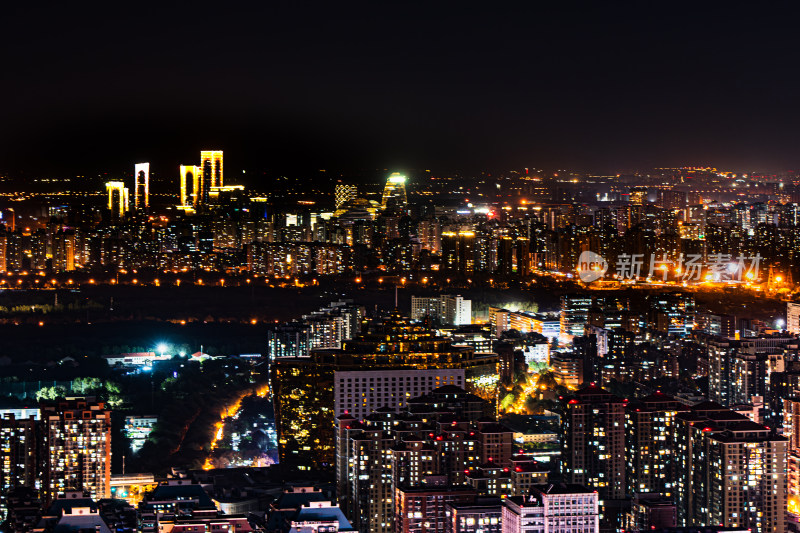 北京城市夜景城市风光