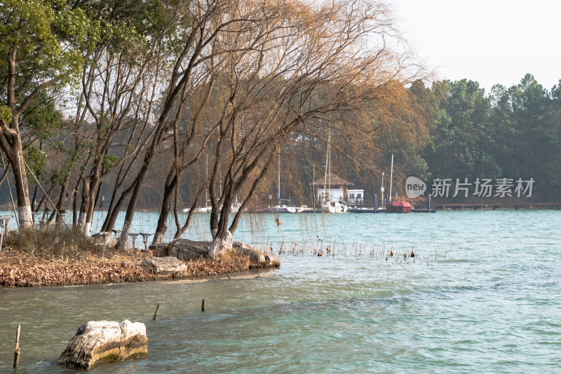 江苏苏州金鸡湖景区桃花岛风景