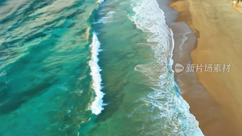 海浪翻滚海洋巨浪浪花海岸航拍