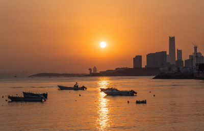 海边落日