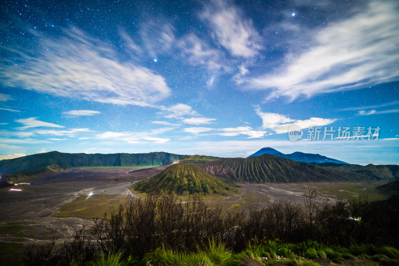 印尼巴厘岛布罗莫火山星空