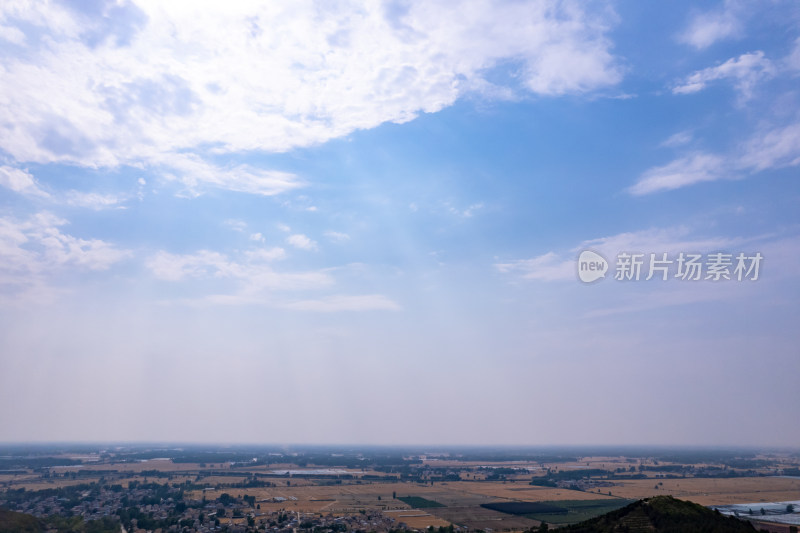 航拍河南商丘大汉雄风景区刘邦像