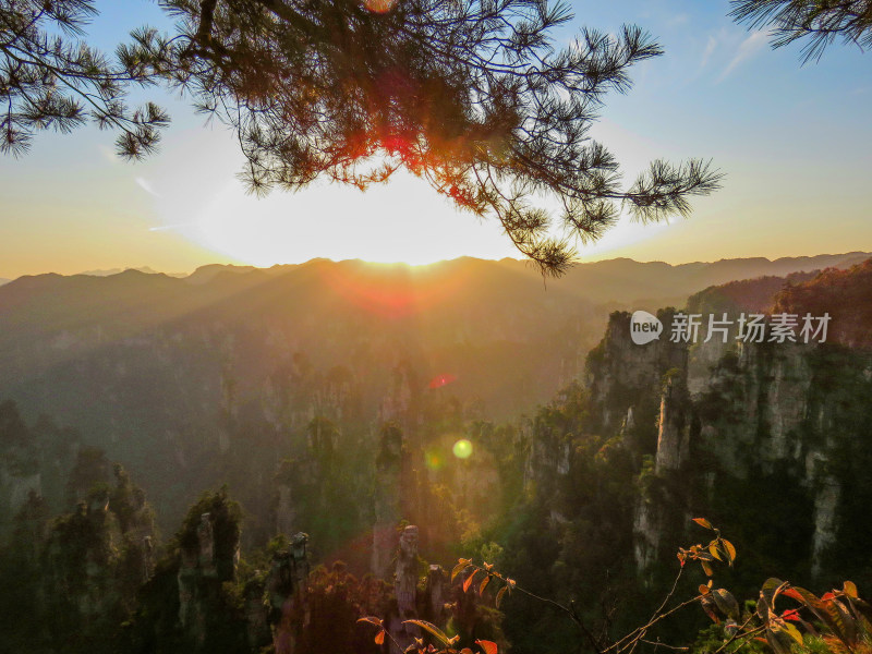 中国湖南张家界国家森林公园旅游风光