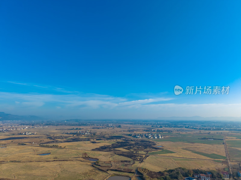 乡村田园风光航拍全景