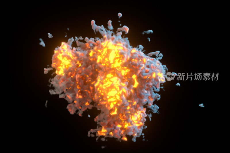 爆炸的火焰 3D渲染