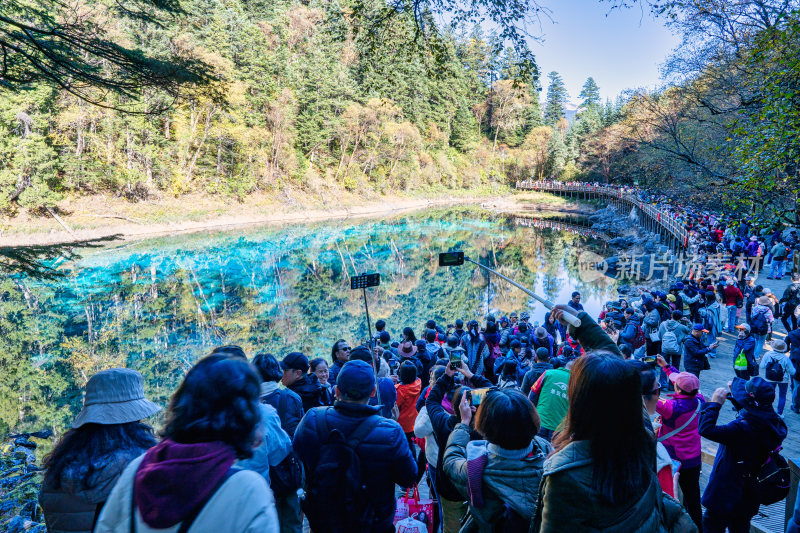 四川九寨沟景区的水景