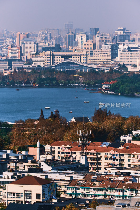 杭州西湖高视角远景