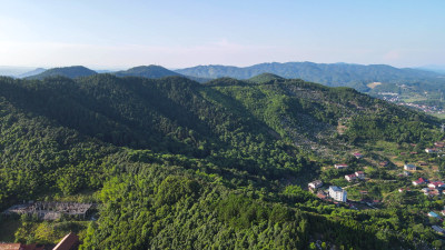 航拍湖南怀化中坡山森林公园