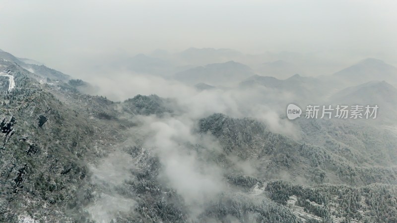 重庆酉阳：大雪纷飞赏雪忙