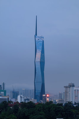 马来西亚吉隆坡莫迪卡日落夜景