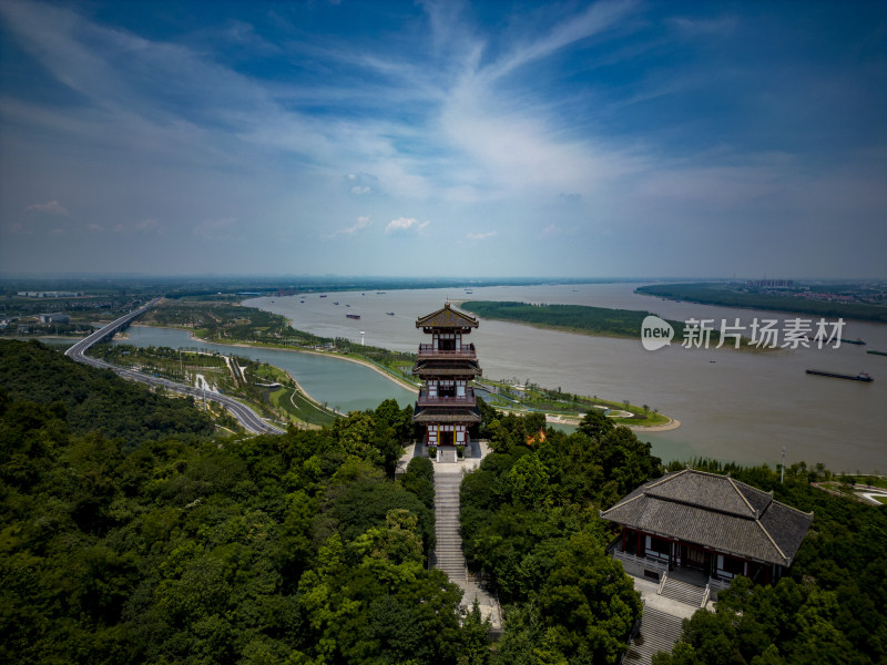 湖北鄂州西山景区航拍