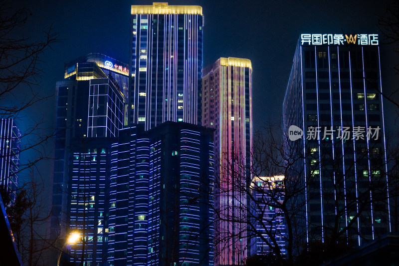 太平老街牌坊夜景特写