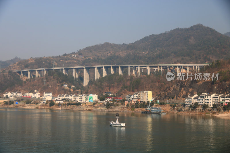 长江三峡西陵峡宜昌三斗坪镇黄陵庙水域