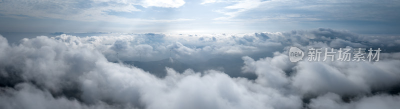 自然风景天空航拍云端阳光大气背景