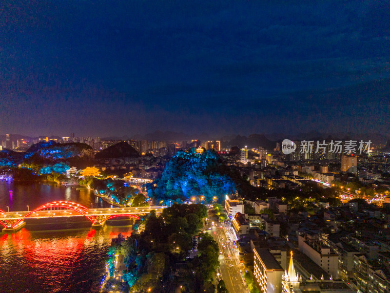 柳州夜景航拍图