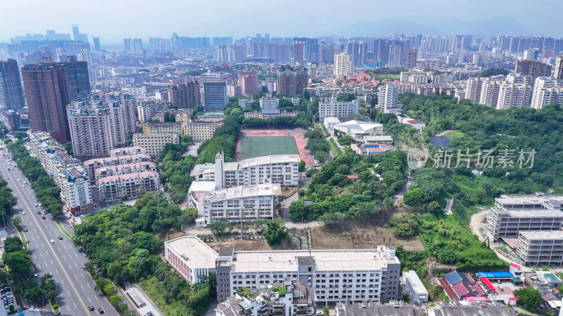 福建莆田学院校园环境航拍图