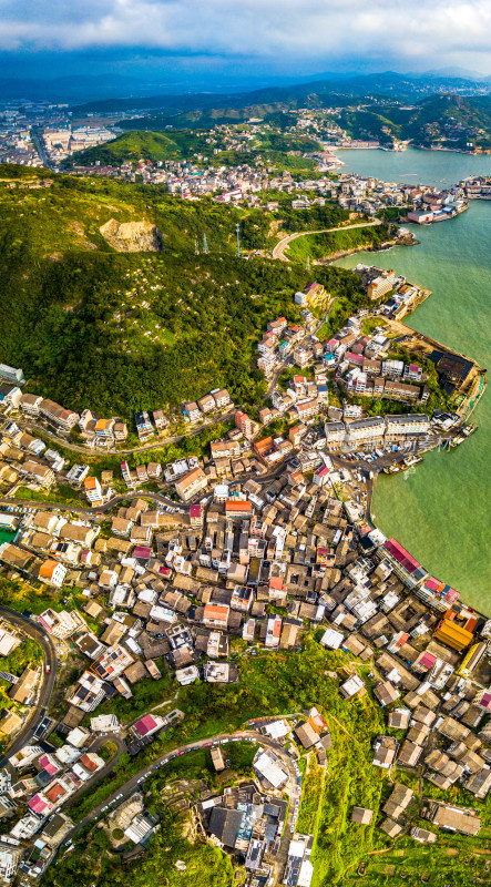 浙江/温岭/海边小镇/航拍/全景