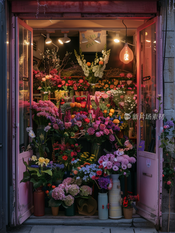 原创花店花卉门店素材设计