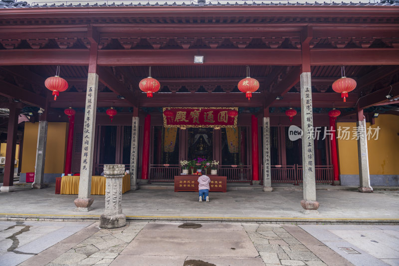 杭州西湖三天竺法镜寺古建筑风景