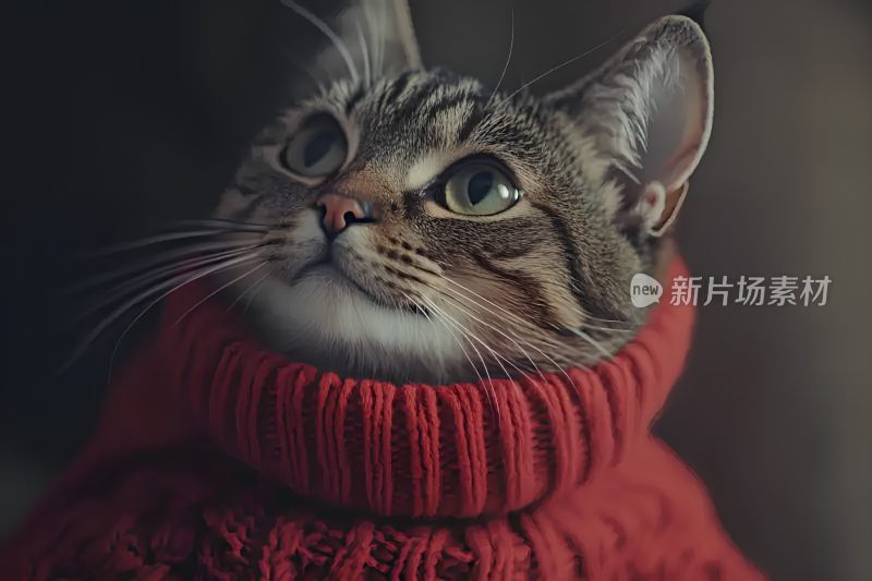 猫冬季新年氛围图