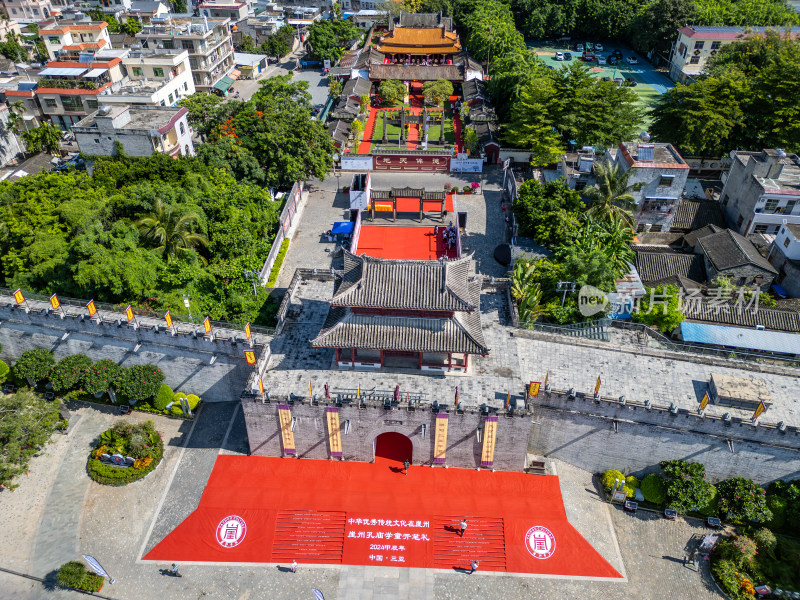 海南三亚崖州古城高视角历史文化航拍全景