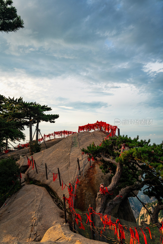 西岳华山日出日落朝霞晚霞云海美景