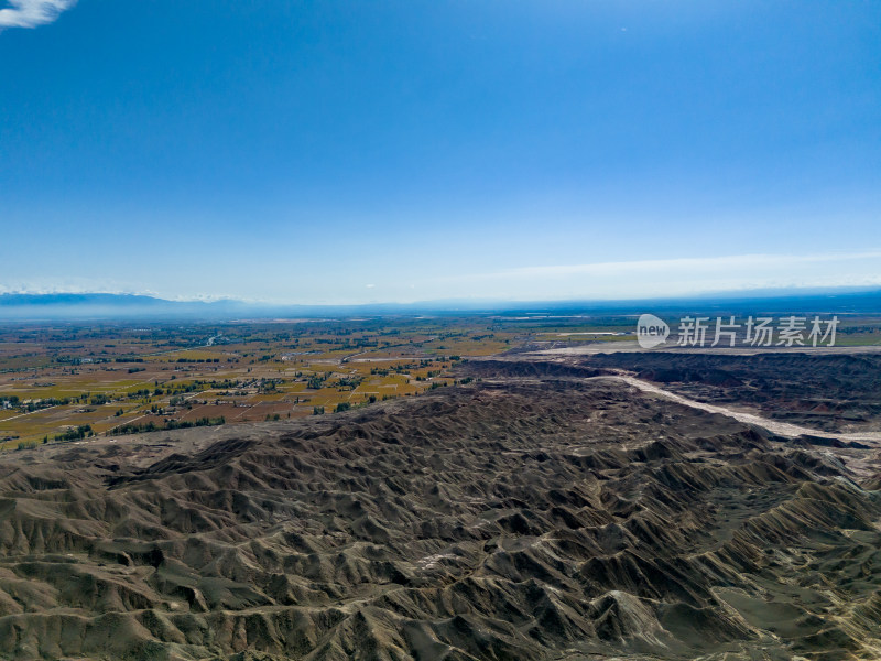 甘肃张掖七彩丹霞5A景区航拍图