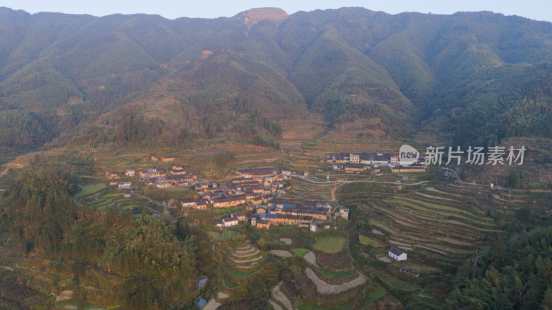 航拍乐昌五山大王山村风貌