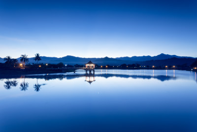 高雄美浓湖，美浓湖晨曦