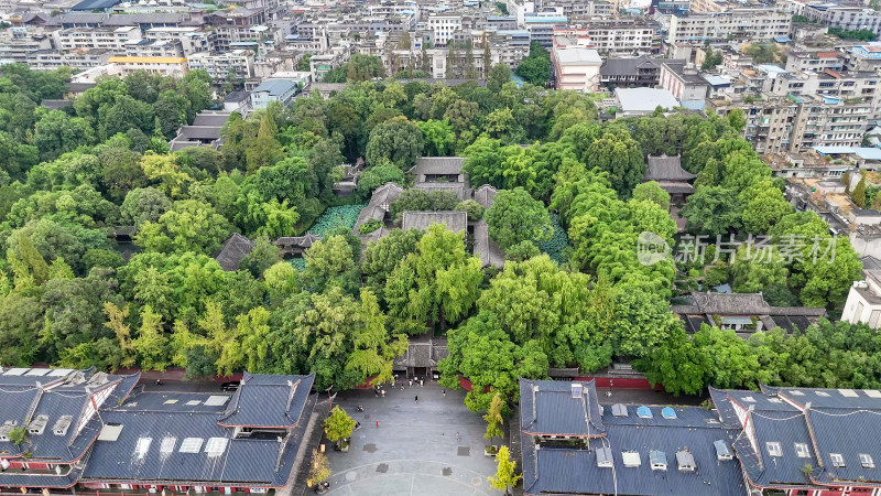 四川眉山三苏祠4A景区 航拍图