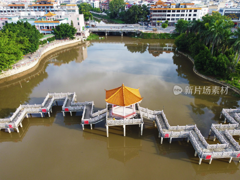 广东省棉湖古镇风光航拍