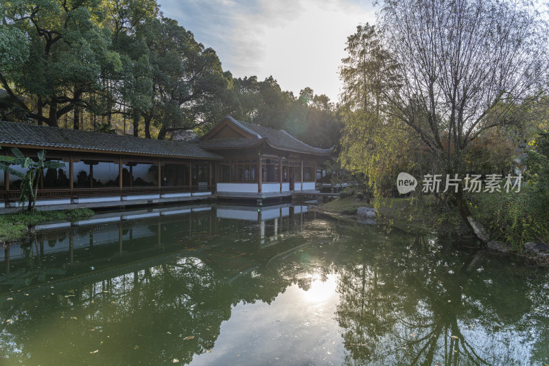 杭州西子湖畔杭州花圃风景