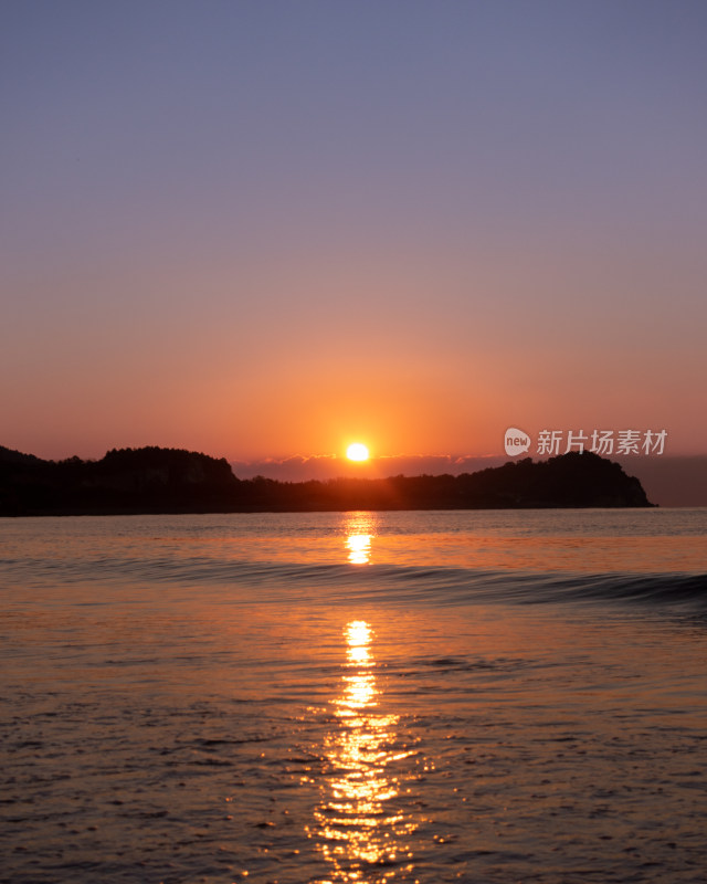 青岛石老人海水浴场日出