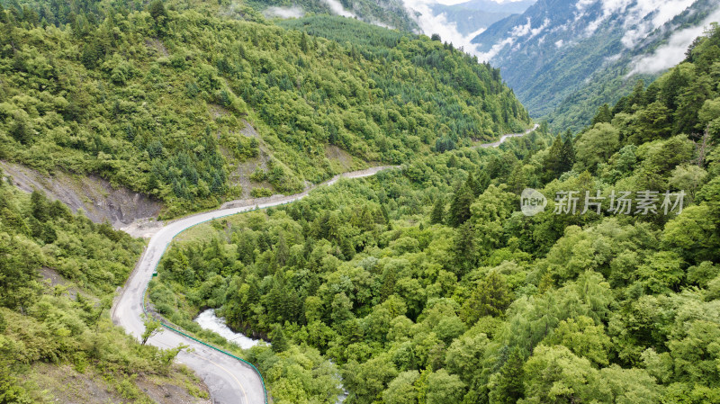 四川阿坝理县毕棚沟景区风景综合