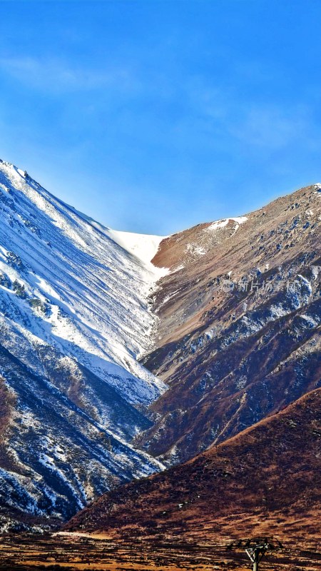 壮观的雪山景色