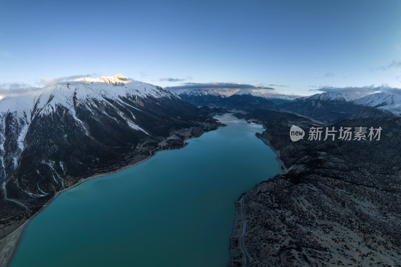 西藏昌都然乌湖来古雪山冰湖高空航拍