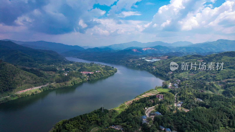 祖国大好河山青山绿水自然风光航拍图