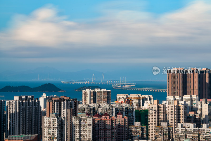 港珠澳大桥城市风光