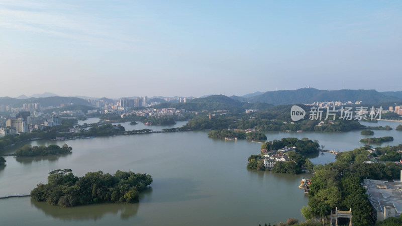 航拍广东惠州城市建设惠州大景