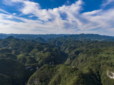 贵州山川群山航拍