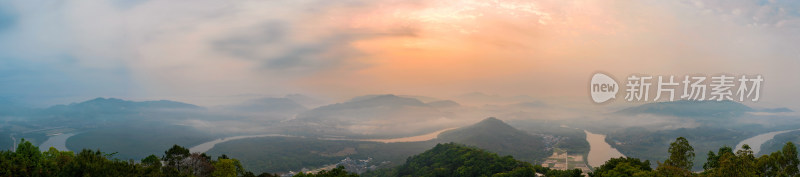 广州增城师爷山日落风光