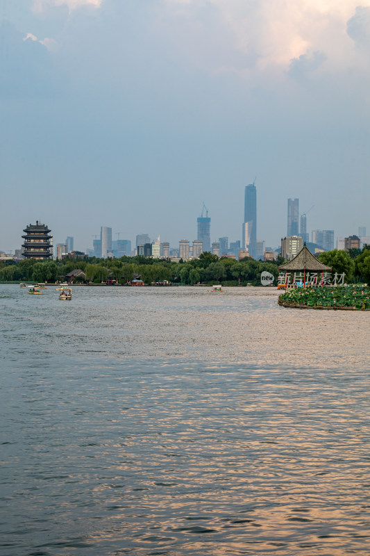 山东济南大明湖风景区景点景观