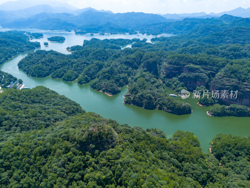 青山绿水福建大金湖航拍图