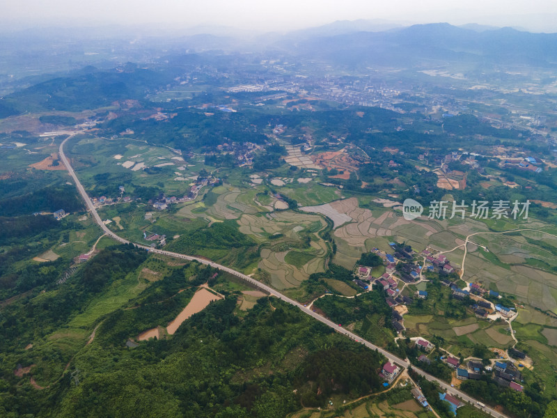 湖南靖州飞山4a景区航拍摄影图