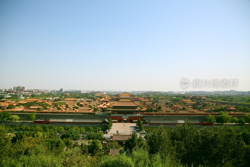 历史古迹古建筑北京故宫博物馆红墙绿瓦