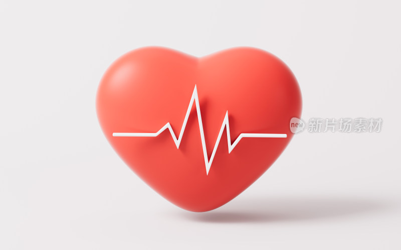 心脏与心电图3D渲染